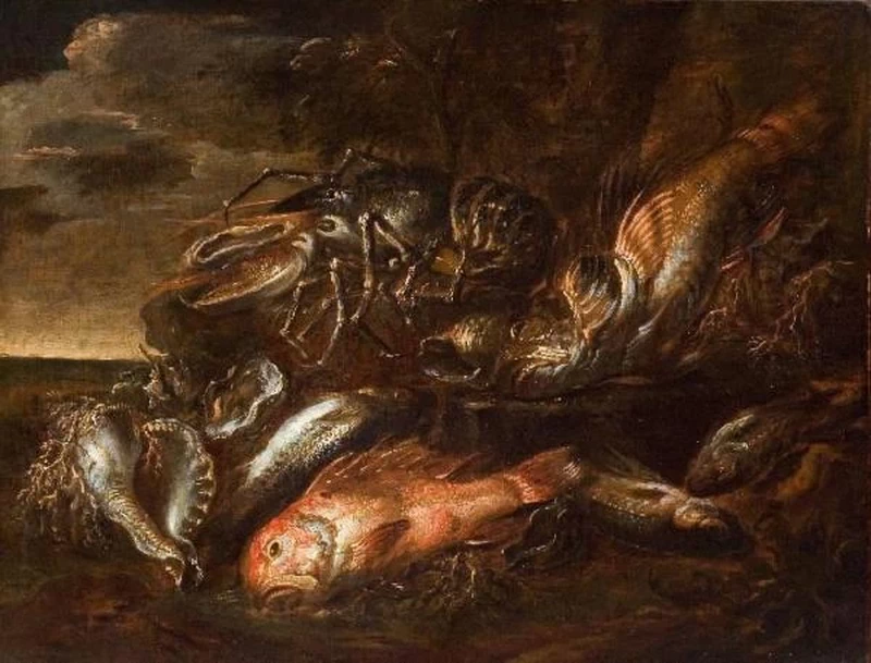 Natura morta con pesci - Musei Civici di Lecco. Galleria Comunale d'Arte, Lecco, attribuito